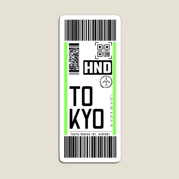 Tokio Hnd Haneda Classic batožina Tag Tag Trag Magnet detské samolepky Domáce hračka vtipné deti roztomilé chladničku farebný dekor magnetický