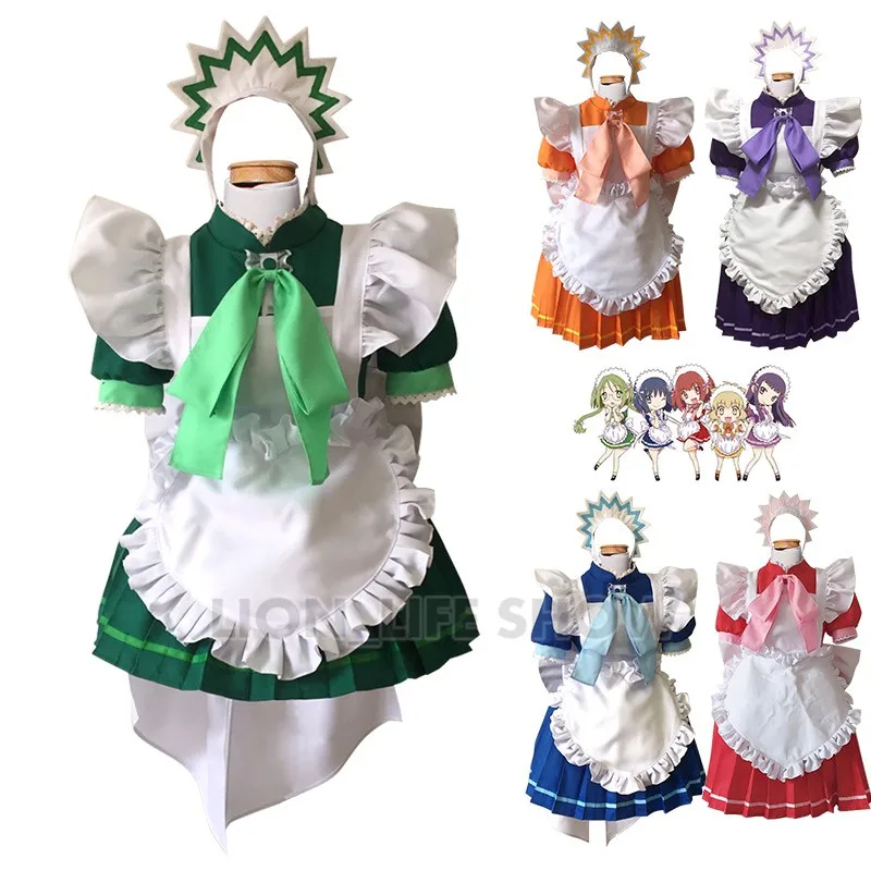 Tokio Mew Mew Momomiya Ichigo Maid Dress Midorikawa retasu Cosplay kostým hry japonský outfit káva lolita viacstopy