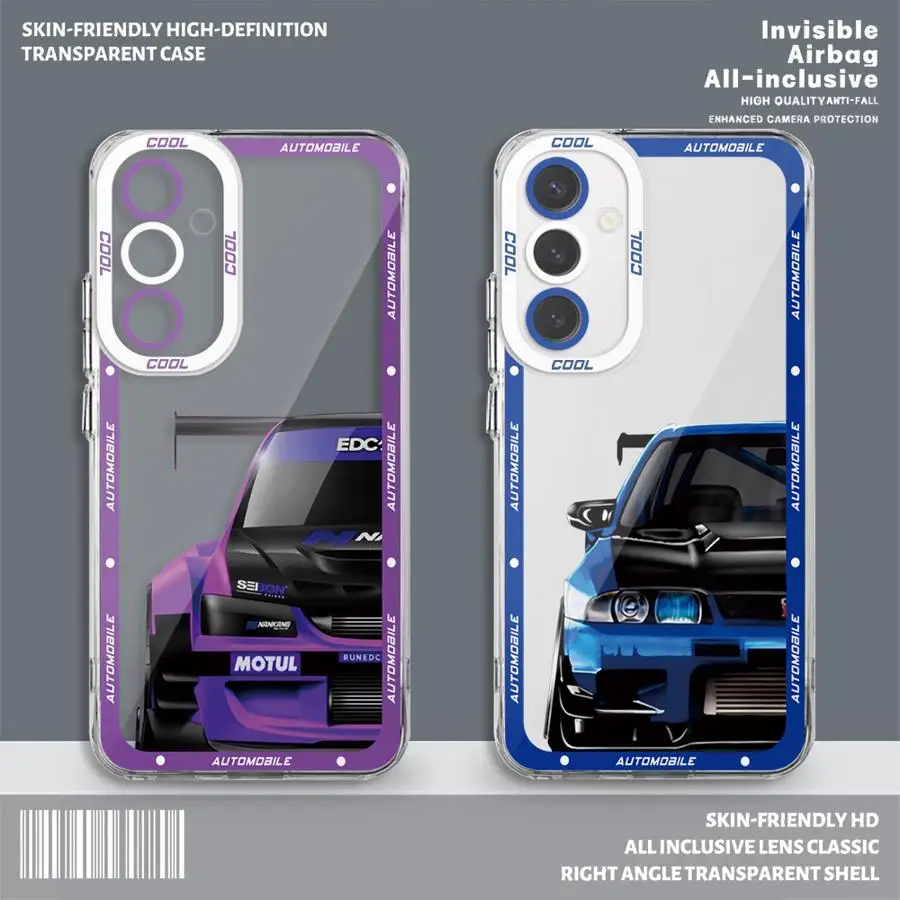 Tokyo JDM Drift Sports Case Case pre Samsung Galaxy A53 A13 A14 A15 A23 A33 A34 A24 A25 A54 A73 A35 A55 5G Soft Cover Telefón