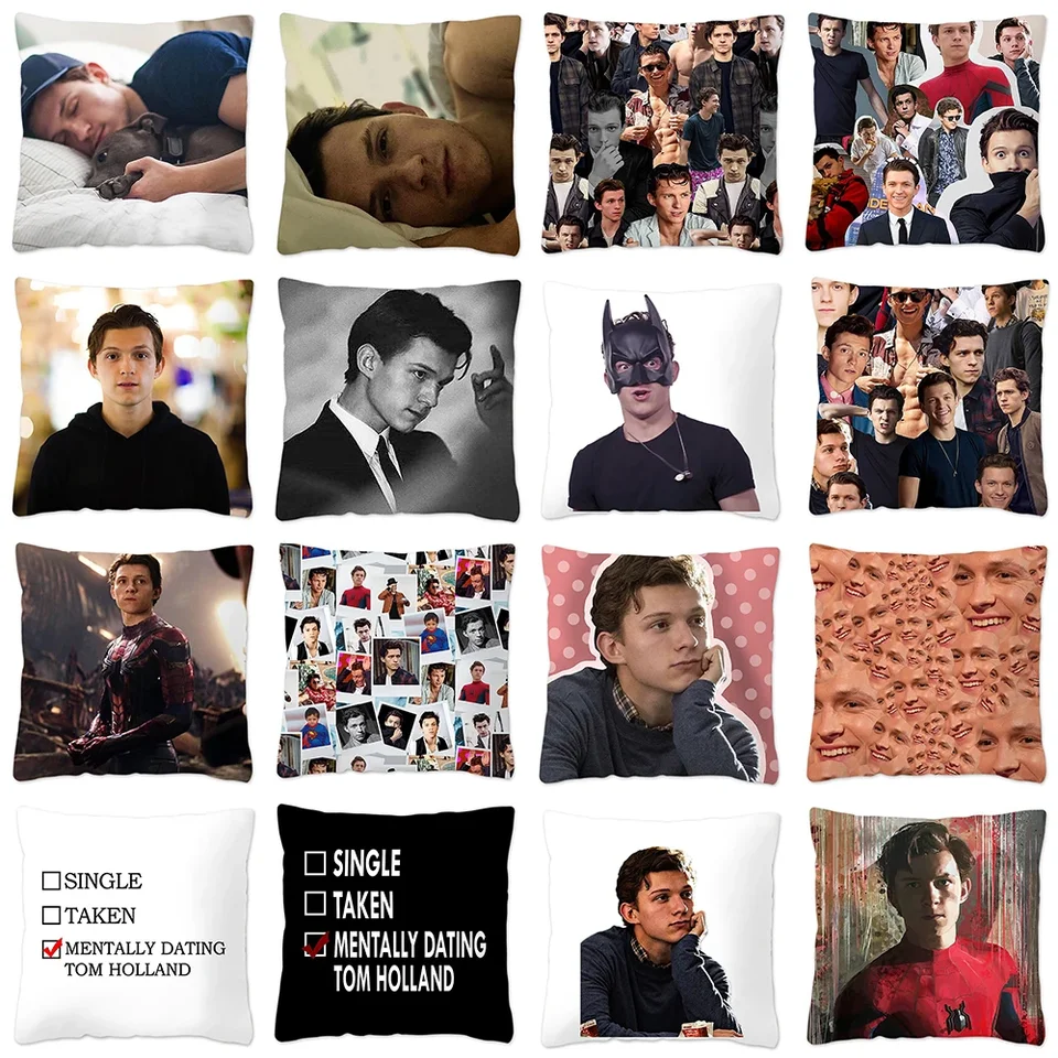 Tom Holland Dekoratívny vankúšový kryt Domáca dekorácia pohovka vankúš Pase Drop Doprava Dakimakura amine 40x40 Vlastný vankúšový kryt