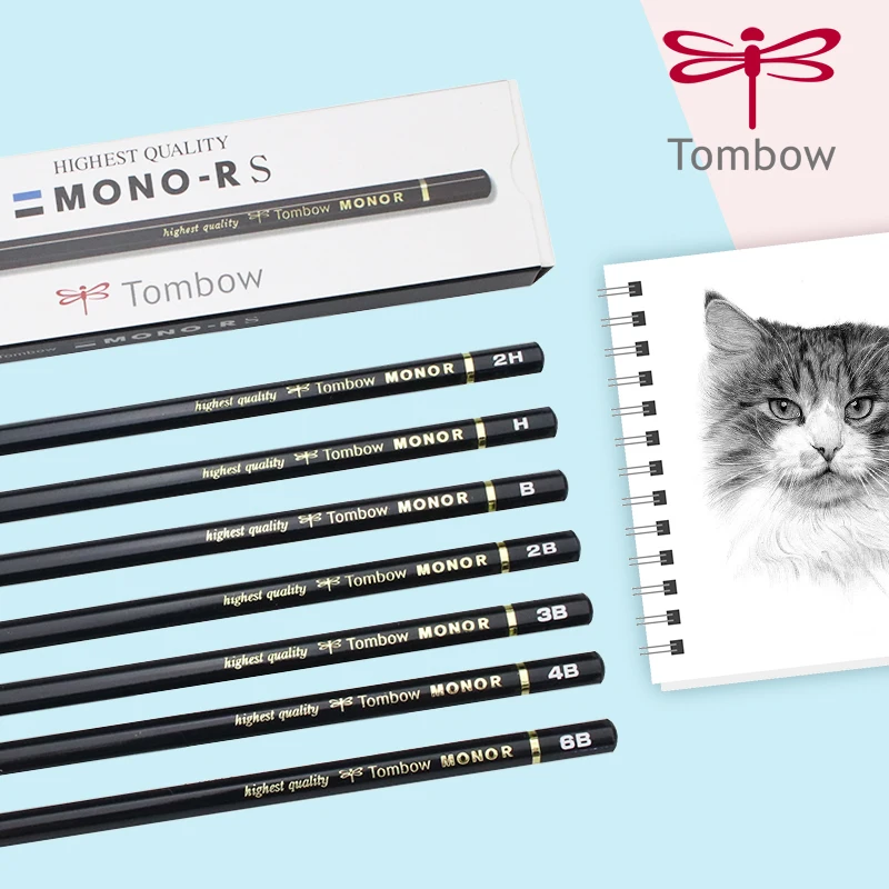 Tombow kreslenie ceruzky mono-rs kreslenie profesionálny náčrt ceruzky Študent umelecké písanie HB 2B 2H 3B 4B 6B Hexagonal Peruzka