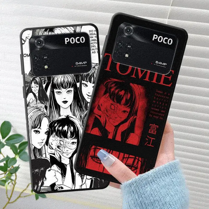 Tomie Anime Girl J-Unji Ito Comics Telefon Pase pre Xiaomi POCO F1 F3 F5 X3 NFC X4PRO GT X5 Pro5g M3 M4 PRO M5 S C40 C50 C51 C61