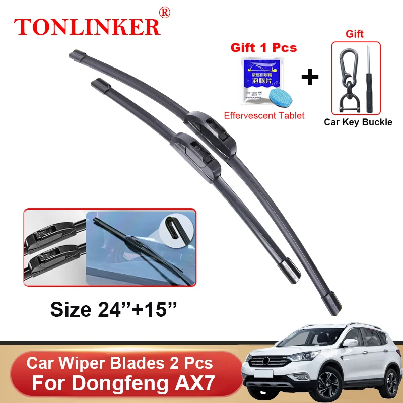 Tonlinker Car Wiper Blades pre Dongfeng Ax7 2017 2018 2019 2020 2021 Automobilové príslušenstvo predné čelné sklo Wiper Blade Blade Brushes Cutter