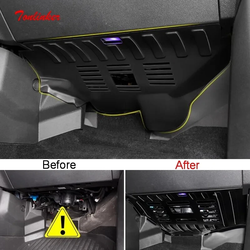 Tonlinker Interiérový automobil predný cestujúci kick tanier Cover Cover pre Jetour T2 Traveler 2023 2024 1 ks Abs/kovový kryt nálepky