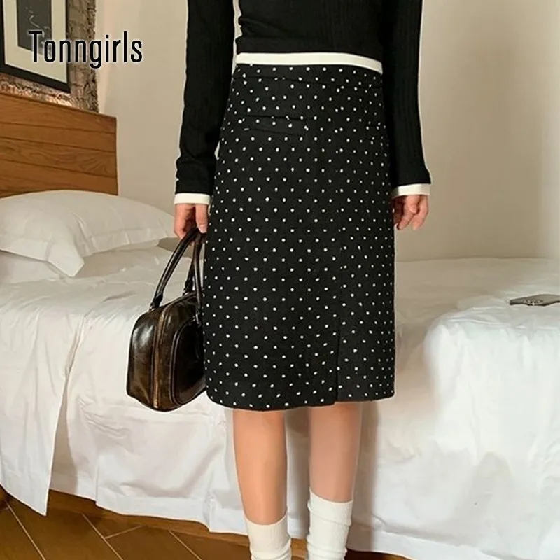 Tonngirls y2k vintage sukňa Ženy vysoký pás s sukňou sukňou 2000. rokov japonská bodka