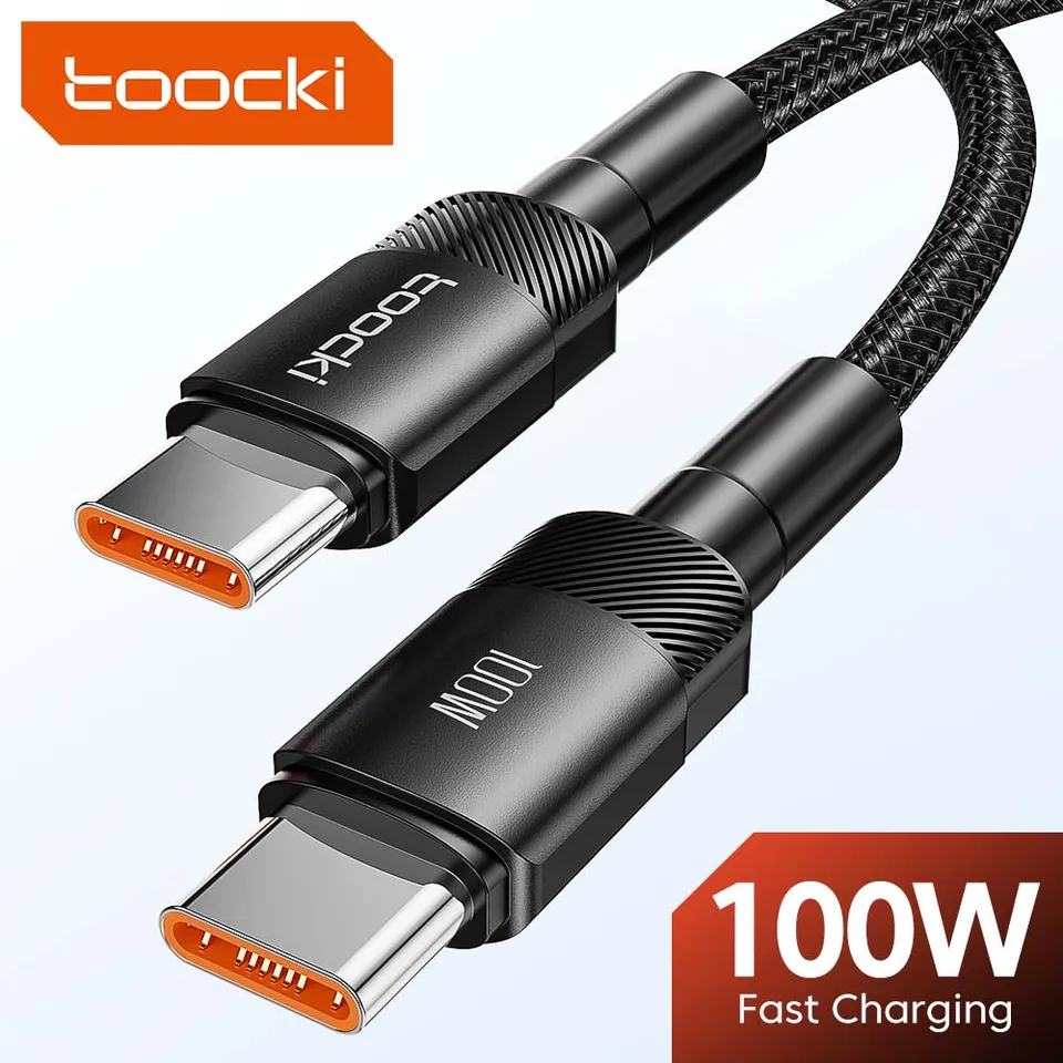 Toocki 100 W Typ C až USB C kábel PD 3.0 Rýchly nabíjanie 4.0 Rýchle nabíjanie Typ C Typ C pre iPhone 15 MacBook Samsung Xiaomi