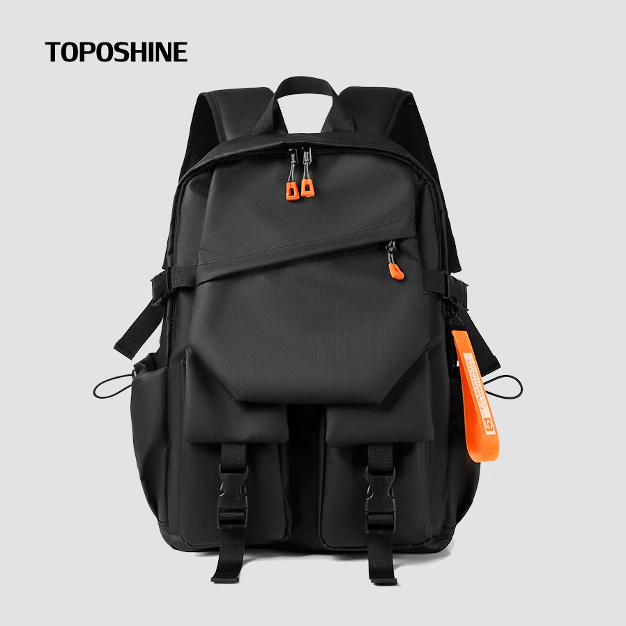 Toposhine Solid Color Light Business Cestovanie batohu muž nylon ľahký nepremokavý