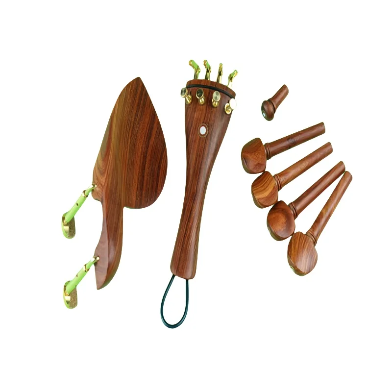 Topové časti Violy Rosewood Viola, kolíky, chvost, chinrest, endpin, nové