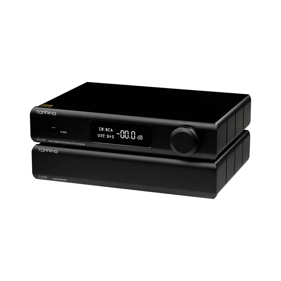 Topping Pre90 Plne vyvážený predzosilňovač predzosilňovača ext90 Expender Ultra-High NFCA moduly Amp RCA XLR Výstup