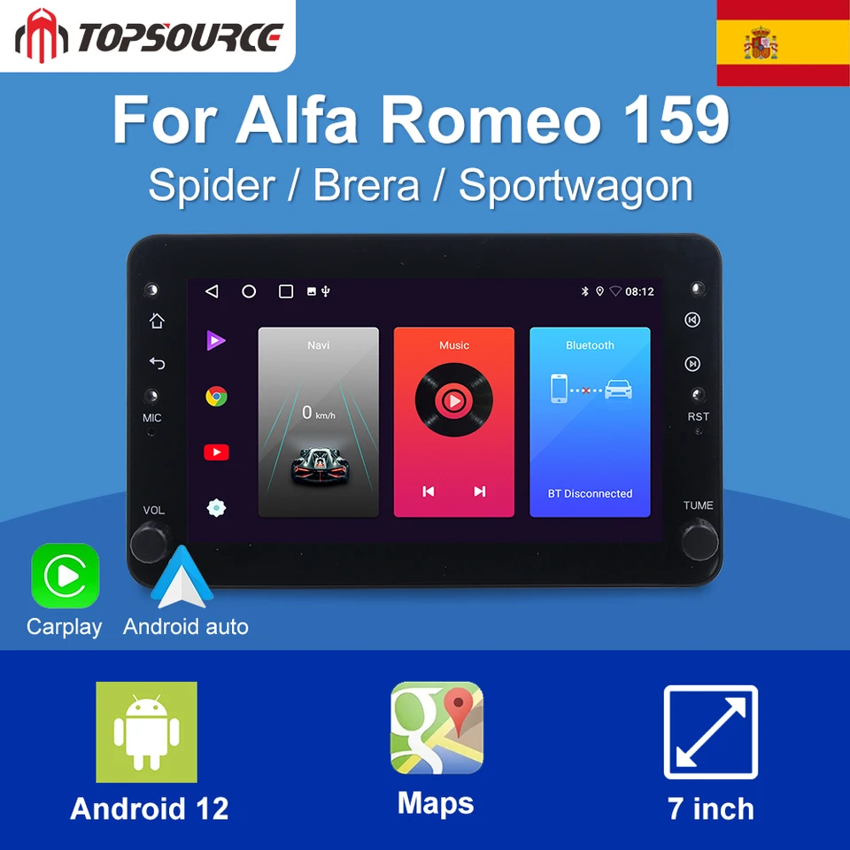 Topsource EÚ pre Alfa Romeo 159 Spider Brera Sportwagon Car Radio 7 