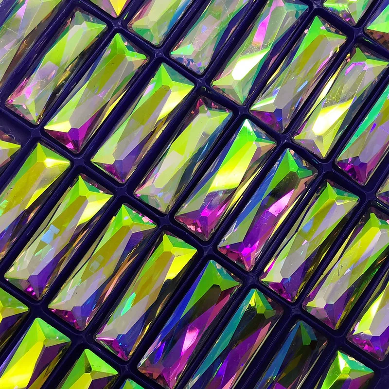 Topstone Princess Baguette Pointback Crystal Fancy Stone viac farby sklo sklo pre domácich majstrov