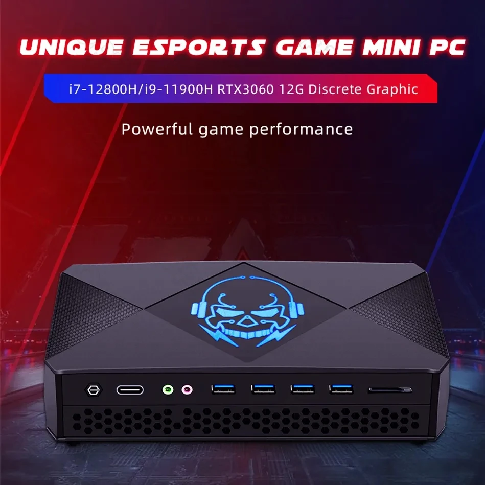 Topton New Gamer Mini Computer Intel i7 12800H I9 11900H NVIDIA RTX 3060 12G GDDR6 2*2,5G LAN 2*DDR5 Windows 11 Compact PC WiFi6