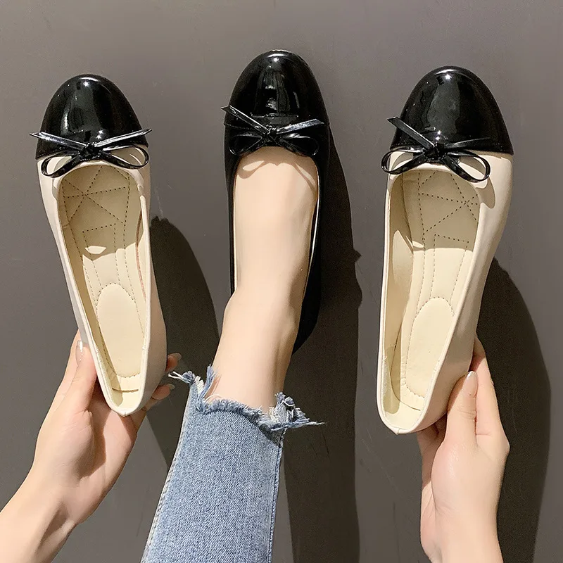 topánky pre ženy ploché topánky okrúhle prsty móda plus Plytké ústa skĺznutie na pohodlnú topánku Zapatos de Mujer 35-43