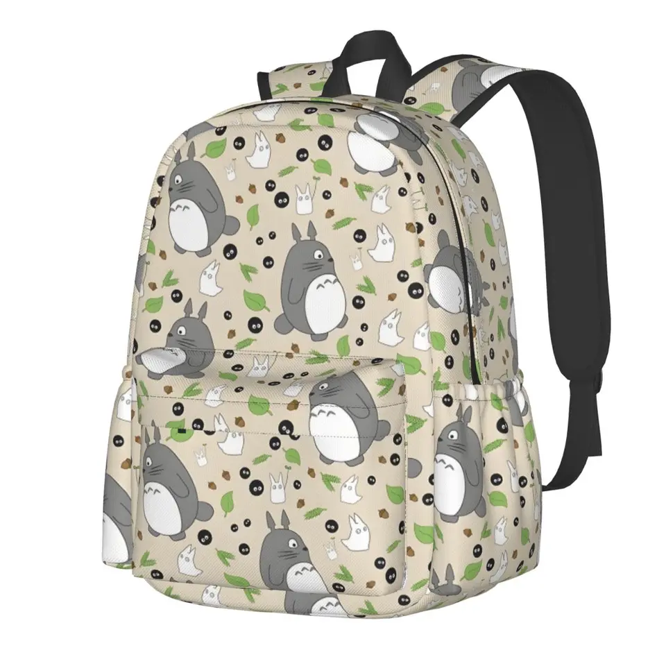 Totoro-miyazaki Vytlačené ľahké neformálne školské tašky pre školu, vonku, nákup, kancelária 17in