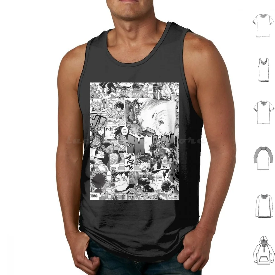 Touch Tops vesty bez rukávov boku no Hero Academia Mha Bnha Anime DeKu Všetci môžu manga midoriya hrdina Bakugo Bakugou Izuku