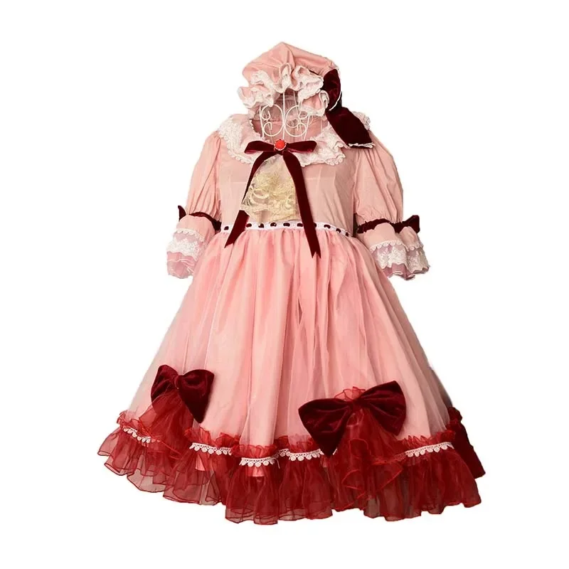 Touhou Project cosplay remilia šarlátové kostýmy šaty+klobúk