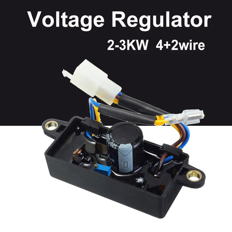 Továreň Direct Sale 2KW-3KW AVR Automatický regulátor napätia usmerňovač 4+2 drôt 110*38*35 mm pre jednofázový generátor benzínu