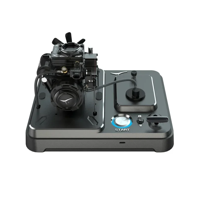 Toyan FS-S100AT 4-Strokový nitro benzínový všeobecný model motora so štartovacími súprava / kovová kovová základňa s jedným kľúčom-Souvenír verzia