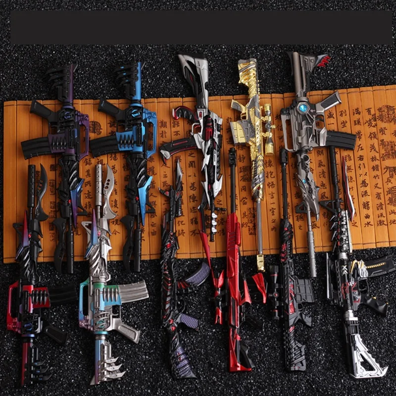 Toytime Black Knight zničí Barrett Assassin God Rifle Model zliatiny zbraň, ktorá nie je spustenie hračiek Keychain pre darček k narodeninám