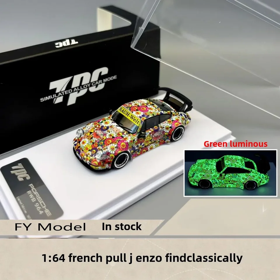 TPC 1:64 Porsche RWB 964 993 Wide Body modifikované slnečnicové svetelné zliatiny Model zliatiny
