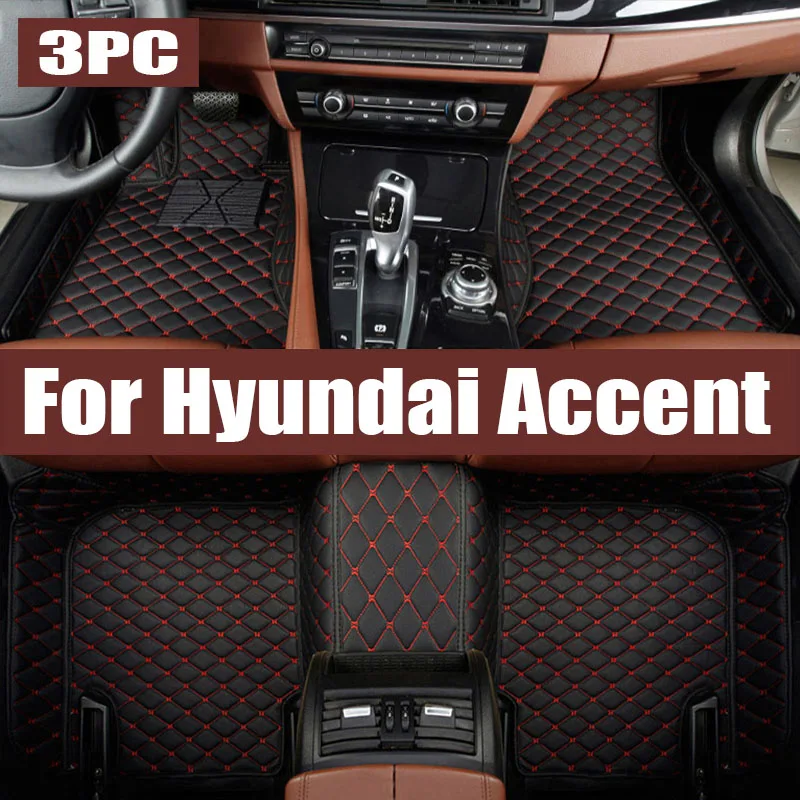 TPE Car Floor Mats for Hyundai Accent Verna Solaris 2018 2019 2020 2021 2022 Luxusná kožená podložka Lhd Foot Carpet Auto Trunk Mat