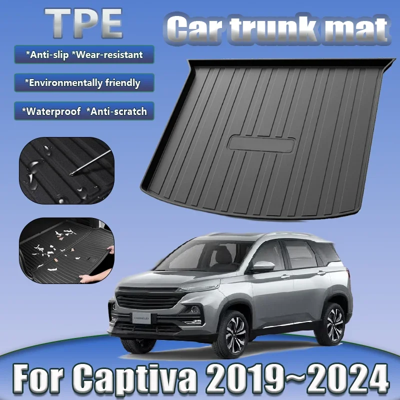 TPE Car Trunk Mat pre Chevrolet Captiva Baojun 530 Príslušenstvo 2019 ~ 2024 CN202S Vodotesná protidrotátna guma