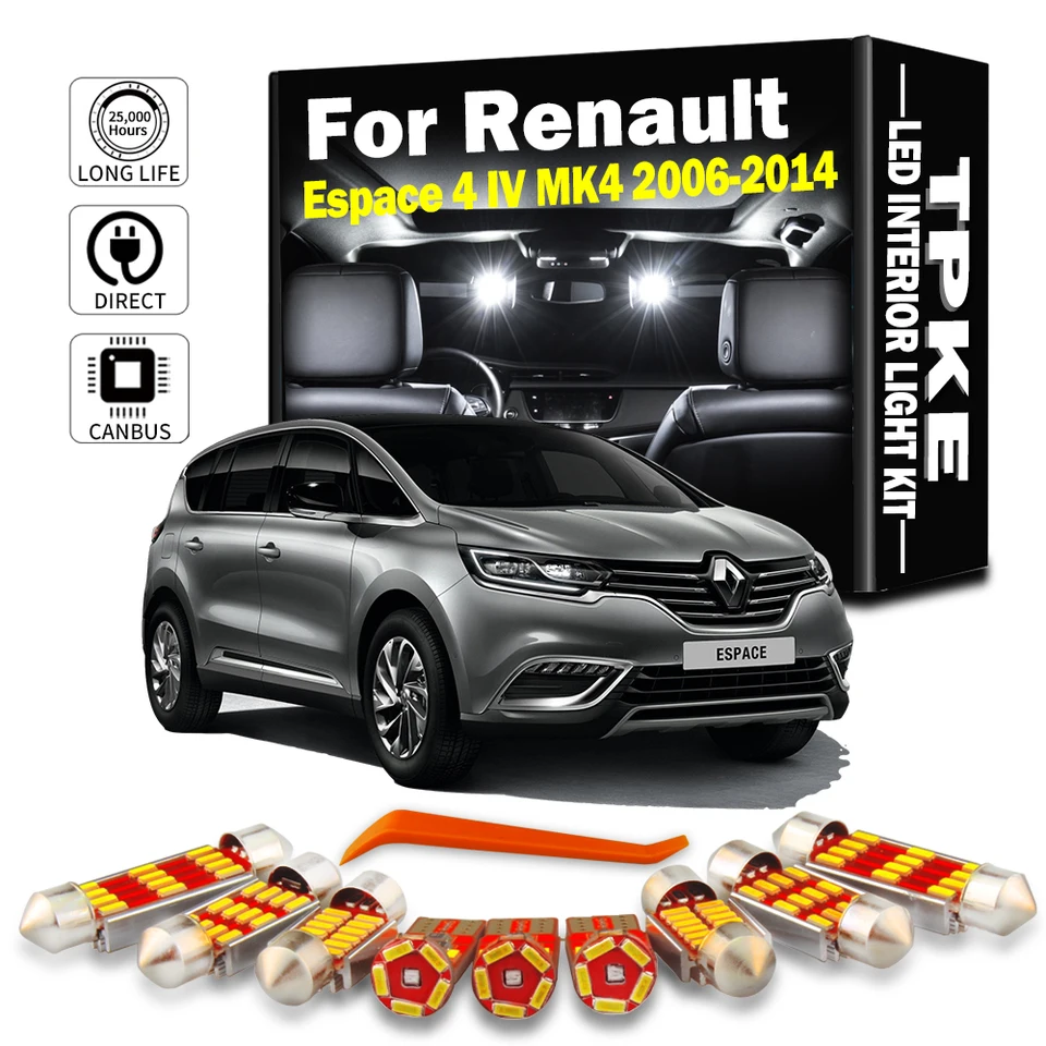 TPKE 14ks pre Renault Espace 4 IV MK4 2006-2010 2011 2012 2013 2014 VLASTNÉ VLASTNÉ ČÍTANIE VLASTNÉHO VLASTNÉHO SVOTA KURBA SUNNU SUNNAJTE SUNB