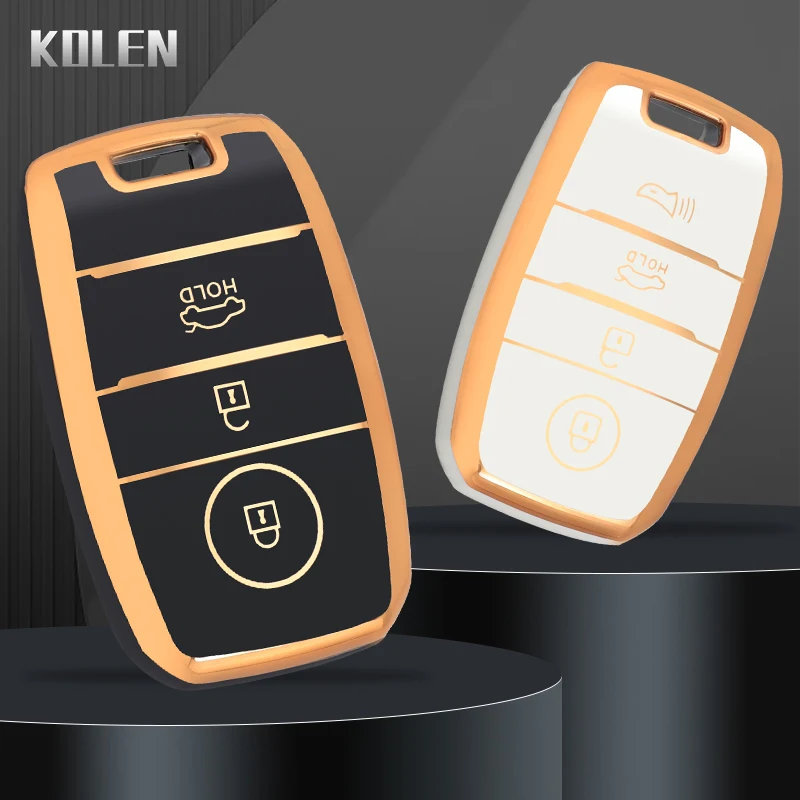 TPU CAR CAPE KRYT PRÍPAD KRYT PRE KROB FOB FOR KIA Sportage Cerato Optima K2 K3 K4 K5 Rio Picanto Soul Sorento Sedona 3 4 Tlačidlá