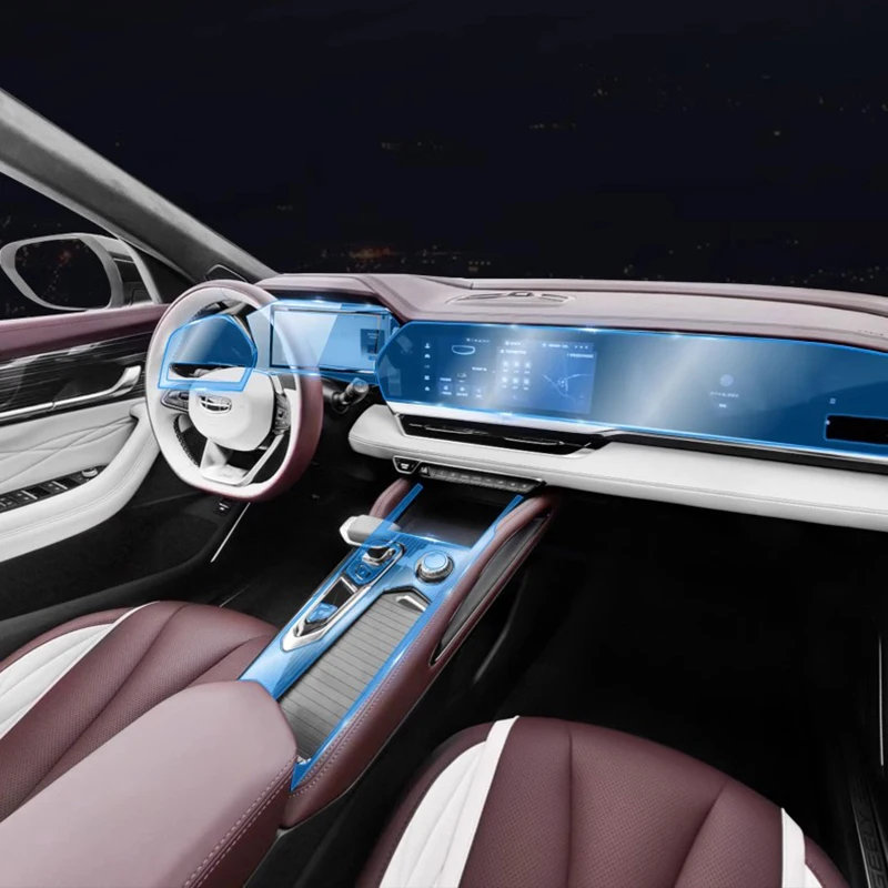 TPU CAR Interiér GPS navigačné prístrojové dashboardové obrazovky Anti-Scratch Film Film pre Geely Monjaro Xingyue L 2001 2022 2023 2024