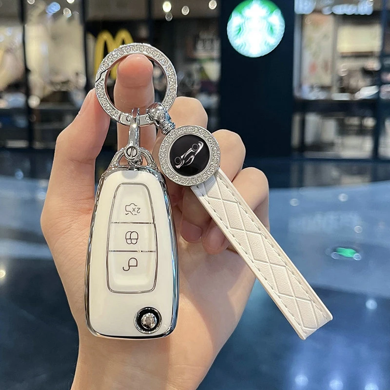 TPU CAR KEY CASE PRE FORD RANGER C-Max S-Max Focus GALAXY MONDEO TRANSIT TRUNEO TRUNEO Vlastné príslušenstvo kľúčového reťazca