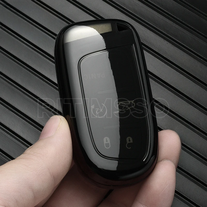 TPU Car Key Cover Case FOB pre Jeep Renegade Compass Grand Cherokee pre Chrysler 300C Wrangler Dodge Autom