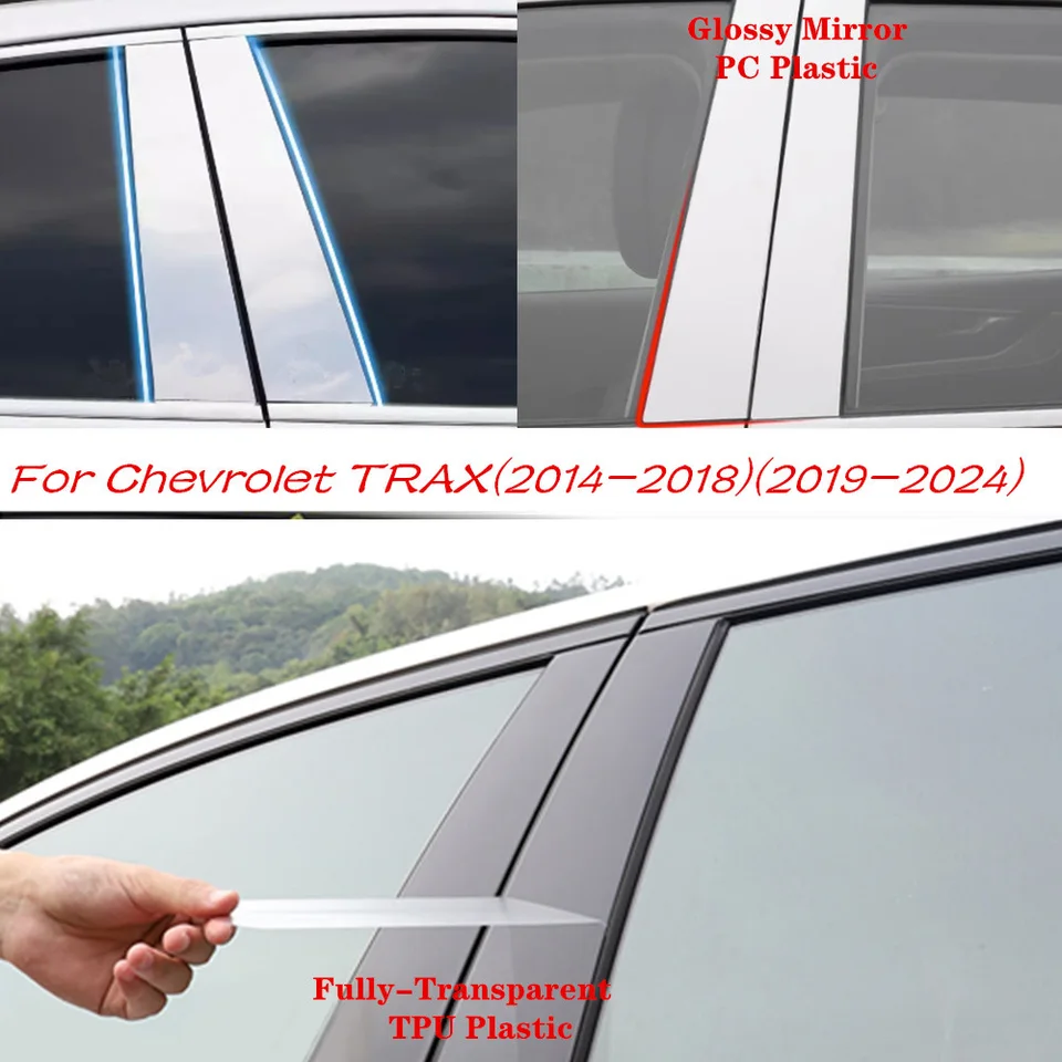 TPU/Glossy Mirror stĺpový stĺp stĺpový stĺpik Dvere ORID ORID OBLASTI OZNAJTE STROJE PRÍSLUŠNÍCTVO pre Chevrolet TRAX 2014-2018/Tracker 2019-2024