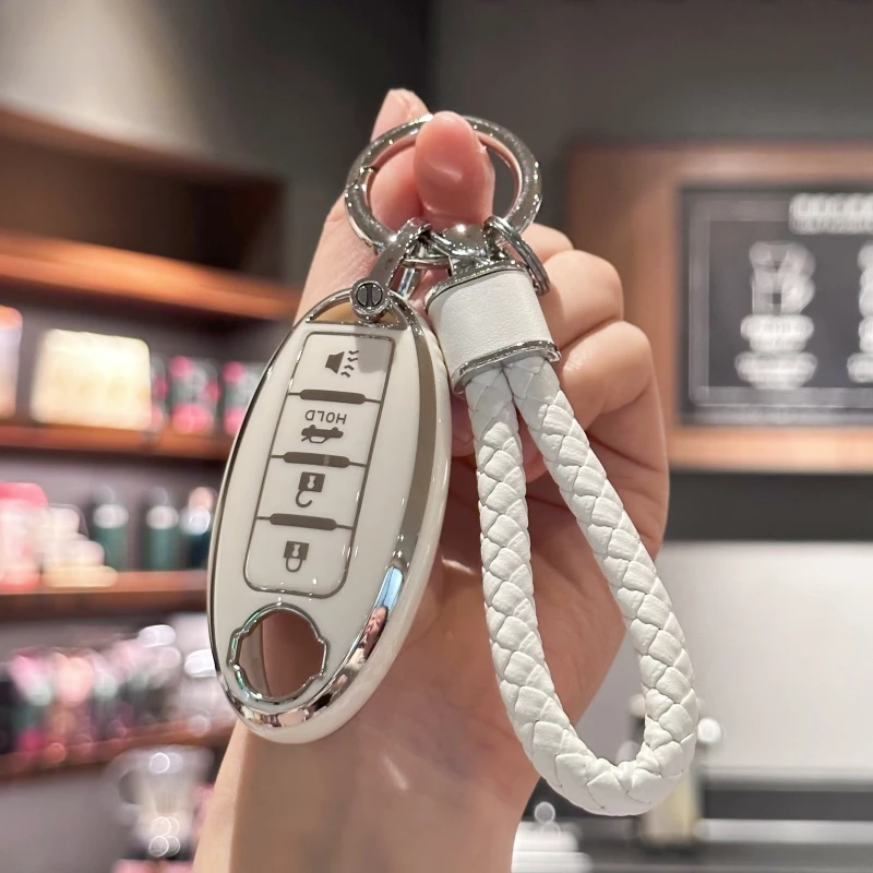 TPU Key FOB Cover s Keychain Lanyard pre Nissan Altima Coupe Armada GTR Maxima Murano Cross Cabriolet Rogue Versa