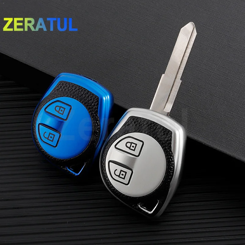 TPU kožené auto vzdialené kľúče puzdro pre kľúče pre Suzuki Swift Ignis Vitara liana Ciaz Baleno Car Key Fob Case Cover Shell Fob Držiak