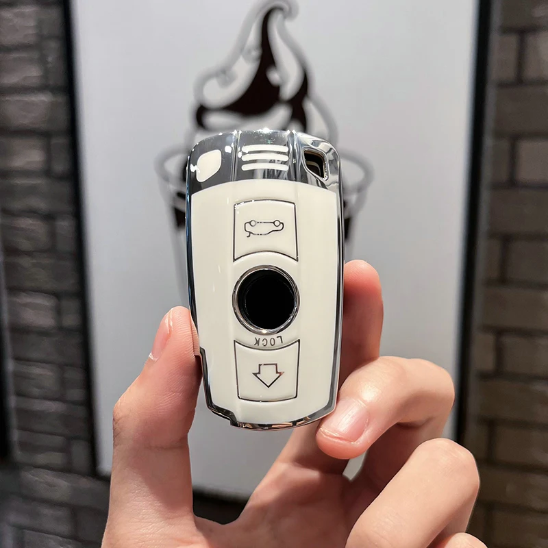 TPU krycí kryt kľúča krycí obal pre BMW X1 X5 X6 Z4 E90 E60 E70 E87 3 5 6 Series M3 M5 Držiak shell FOB Príslušenstvo