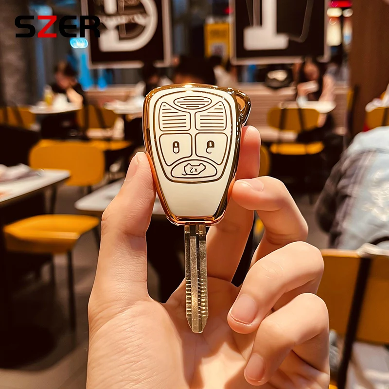 TPU Kľúčový kryt pre kľúče od auta pre Chrysler 300 PT Dodge JCUV Caliber Nitro Caliber Pacifica pre Jeep Wrangler Compass Patriot Liberty