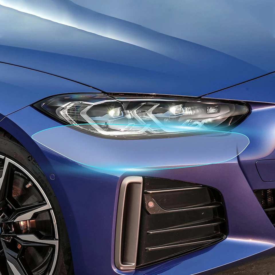 TPU Originálna nálepka na telo auta Anti-Collision Transparentný ochranný film pre spätné zrkadlo svetlometov BMW I4 G26 2022-2023