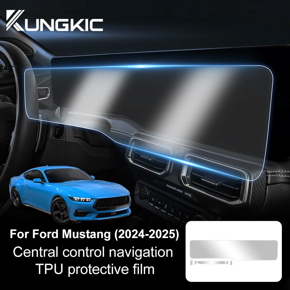 TPU pre Ford Mustang 2024 2025 Central Control Navigation Screon Film Film Anti-Scratch Sticker RHD LHD príslušenstvo