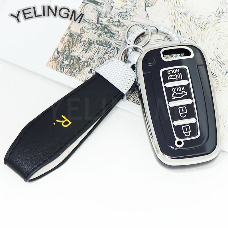 TPU Shell FOB Keychain CAR KLYT PRÍPAD PRE Kia Forte Rio 3 K2 K3 K5 Sportage pre Hyundai IX35 Sonata 8 Sorento Optima Forte
