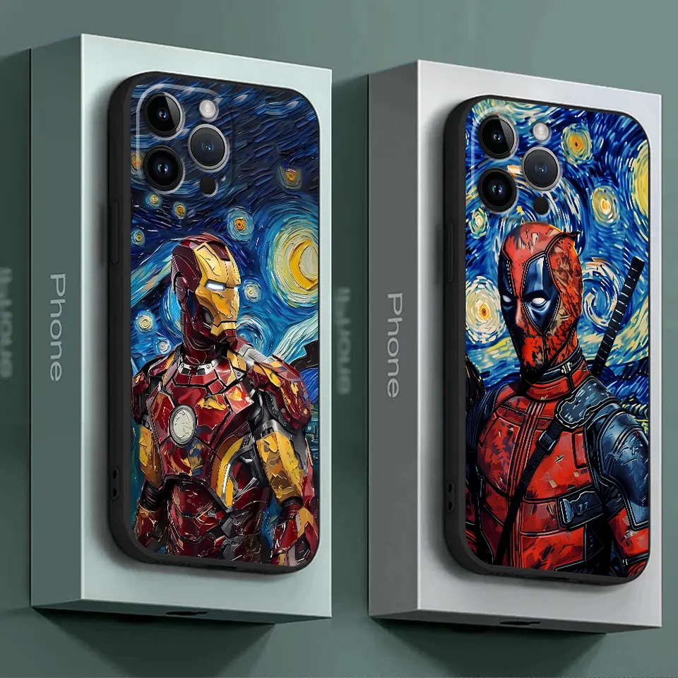 TPU Soft Case pre Google Pixel 7a 7 Pro 6 Pro 6a 8 Pro Marvel Iron Man Deadpool Van Gogh Cover Case