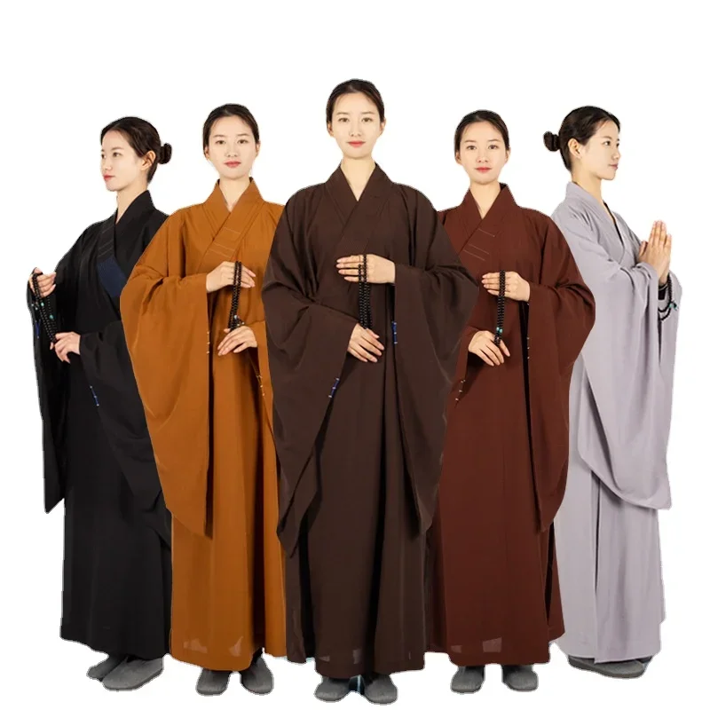 Tradičné čínske rúcho mnísi mnísi dlhé šaty pre budhizmus Haiqing dospelí meditačné oblečenie Budhistické mníchové oblečenie