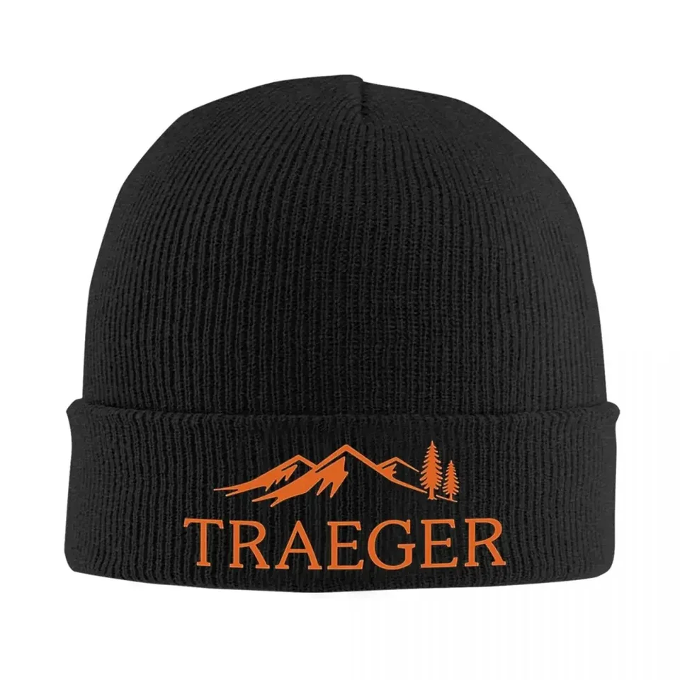 Traeger peleta Grill dym BBQ Esenciálne teplé pletené čiapka hip hop kapota klobúk Jeseň zimné vonkajšie čiapky klobúky pre unisex pre dospelých