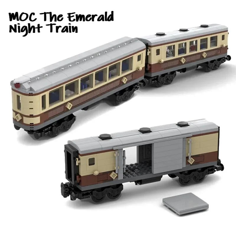 Train Cabin Fit for 10194 Emerald Night Train Model tehly MOC City CARREAGE BUDOVANIE BLAKY BLOKY CREATION IDEAT Hračky