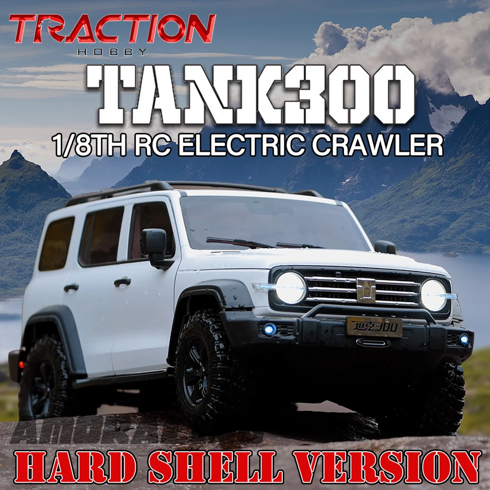 Trakčný koníček KM 1: 8 Tank300 Simulation Hard Shell Verzia 2.4 GHz RTR 1/8 RC Elektrický diaľkový ovládací model vozidla Off-Road Crawler