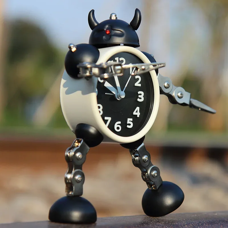 Transformácia robota kreatívneho študenta budík Roztomilé deti chlapci dievčatá Karika