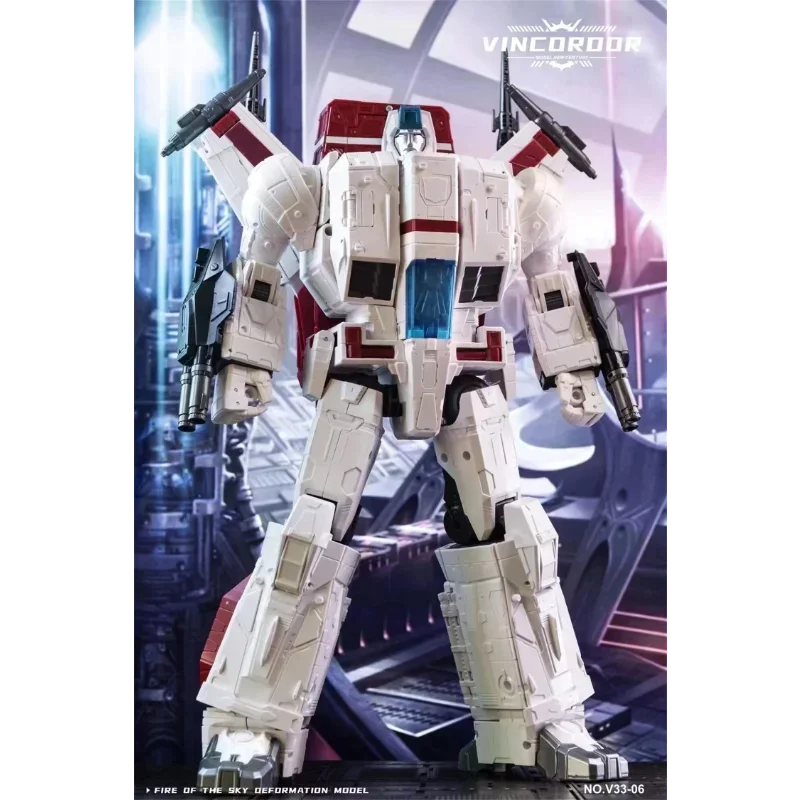 Transformácia Vincoroor V33-06 V3306 Jetfire zväčšená verzia Super veľká obliehacia obliehanie hnuteľná postava Gift Ready Stock Stock