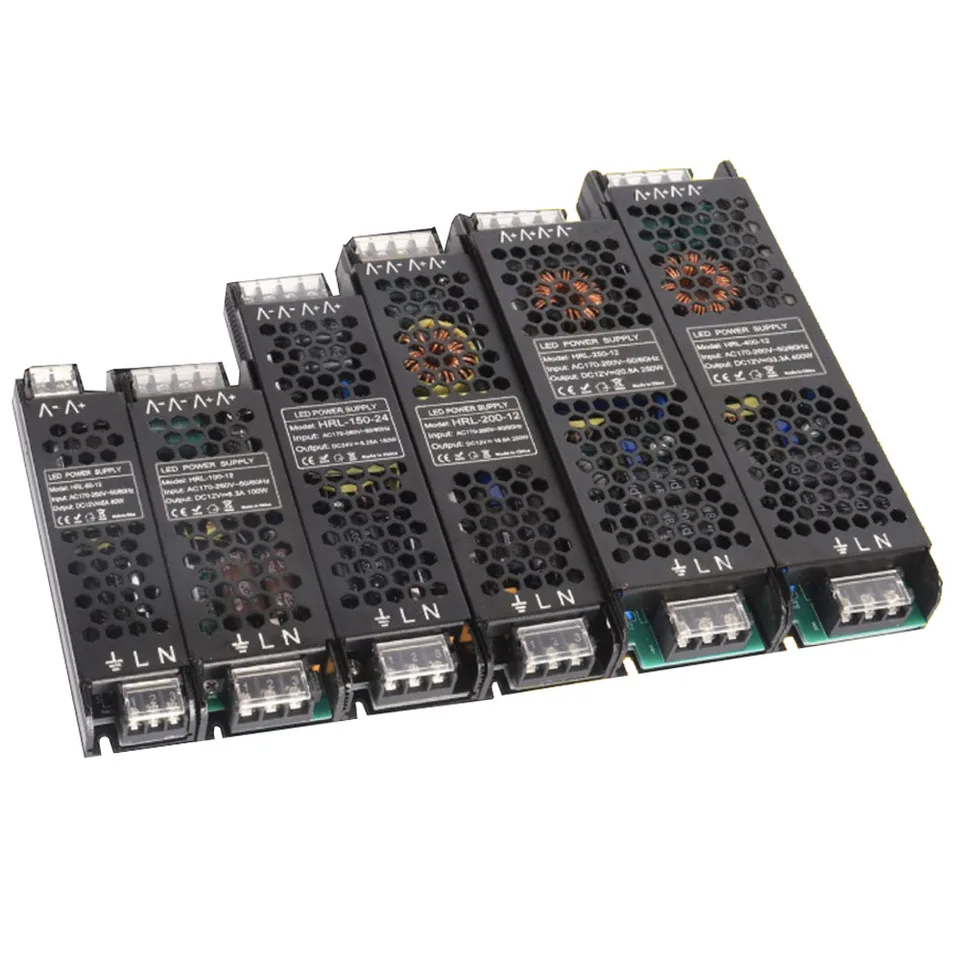 Transformátor AC/DC 12V 24V 60W 100W 150W 200W 300W 400W LED vodiča napájací napájací zdroj