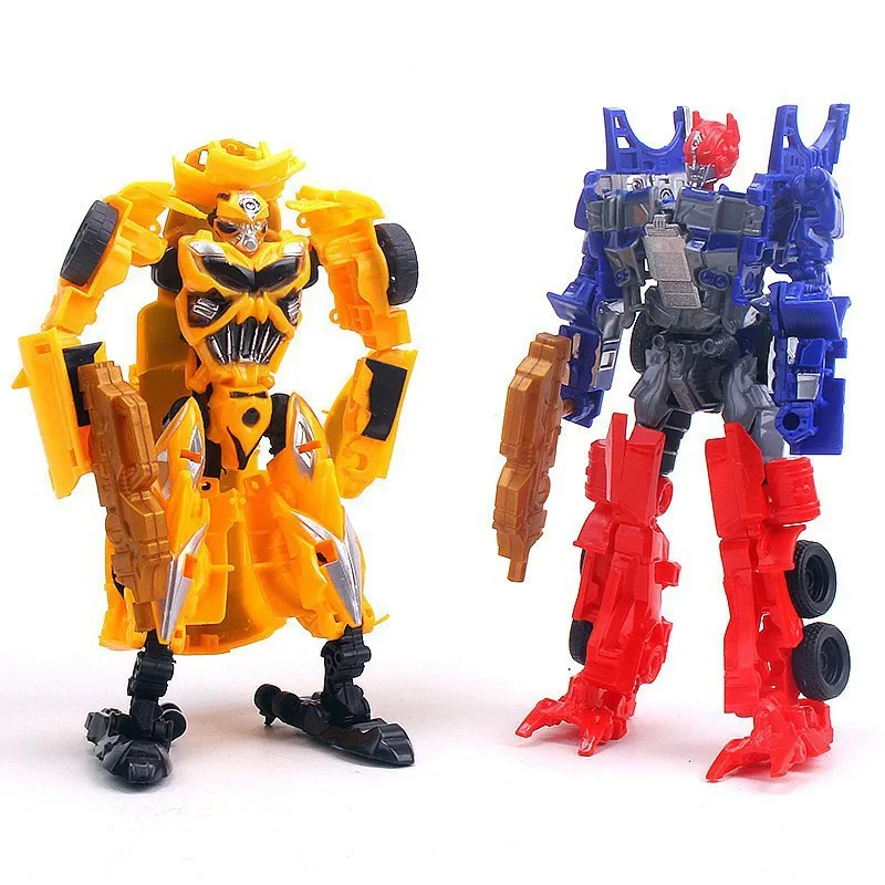 Transformátory anime periférie Optimus Prime Prime Bumblebee Cartoon Demonged Doll Deformed Doll Duzd Ozdobia narodeninový darček