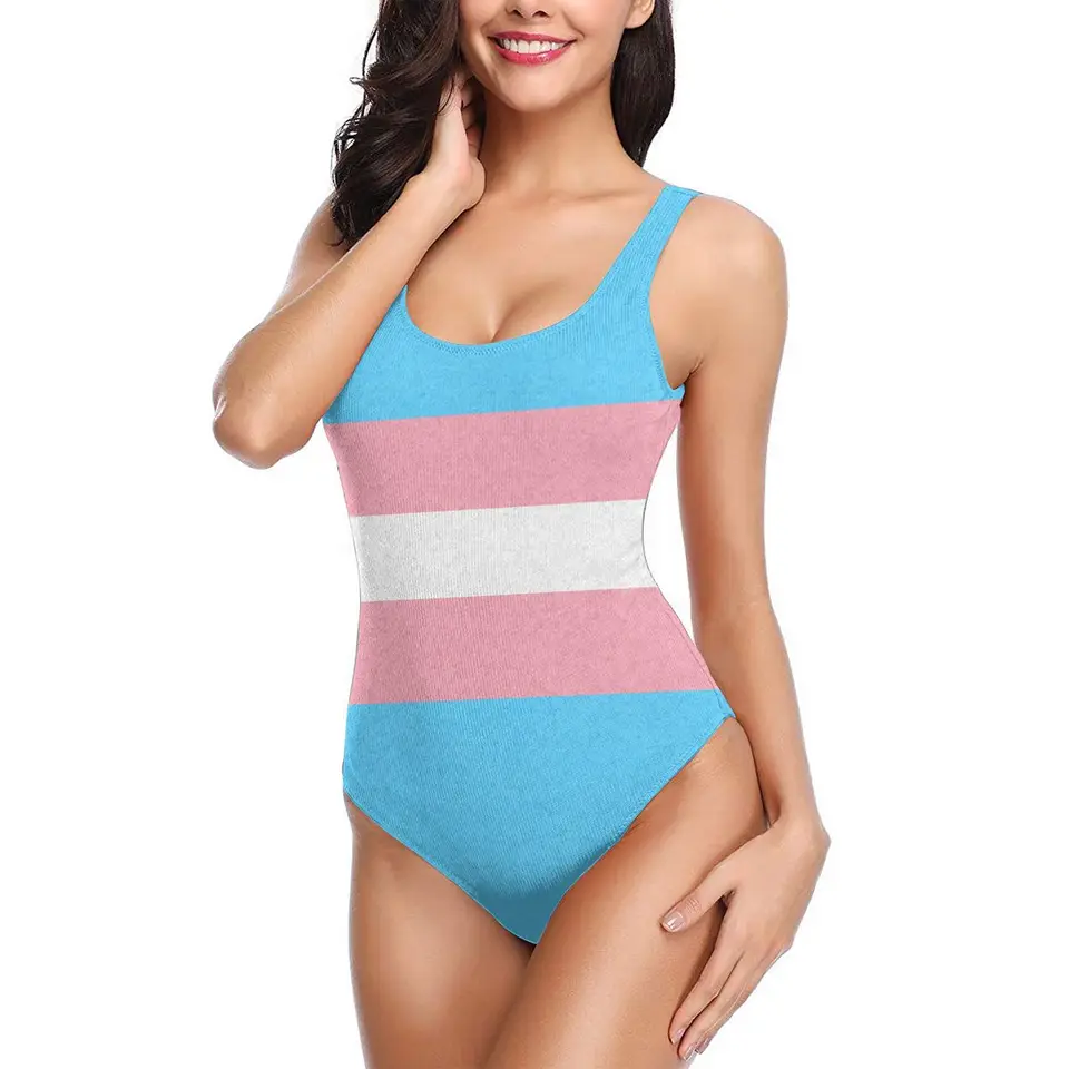 Transgender pýcha vlajka sexy bikiny žien plavky s nízkym pásom Pohodlné ženy tréning plaviek plavky m3