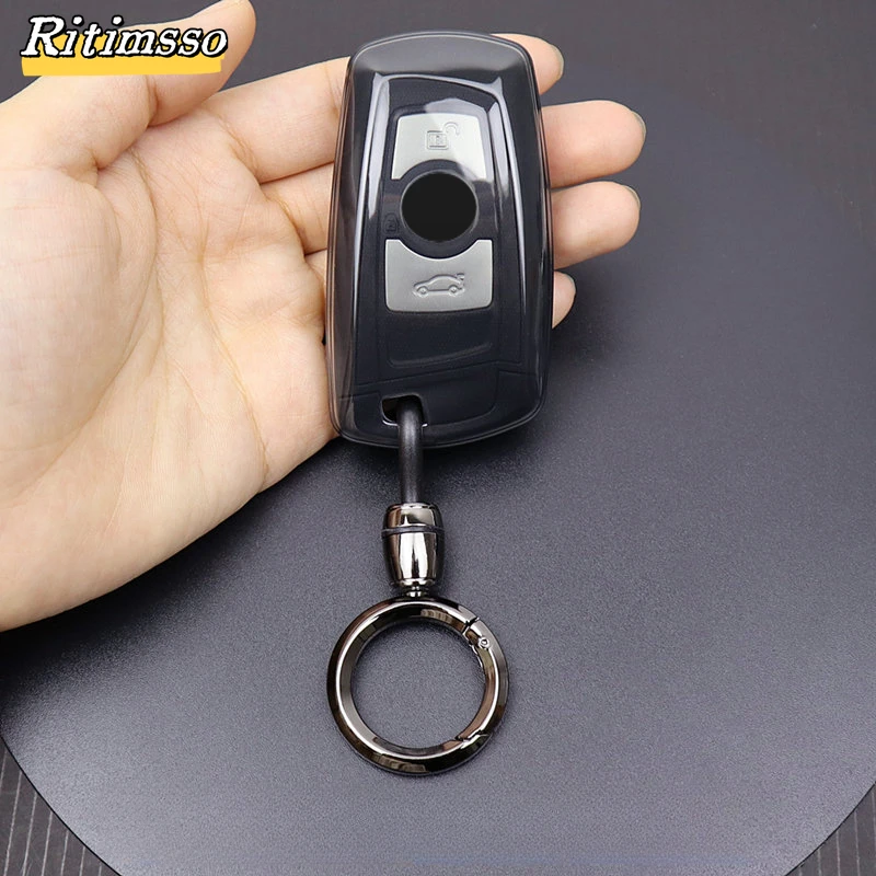 Transparentné mäkké TPU Case Case Cover Shell FOB pre BMW F20 F30 F31 F11 X3 F25 I3 M3 M4 1 3 5 Držiak na auto